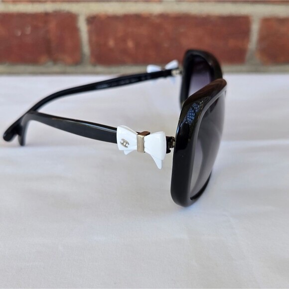 AUTHENTIC Chanel sunglasses white Bows Gradient - Picture 3 of 9